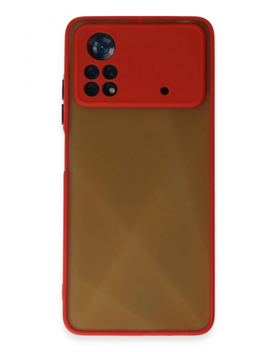 Newface Xiaomi Poco X4 Pro 5G Kılıf Montreal Silikon Kapak - Kırmızı