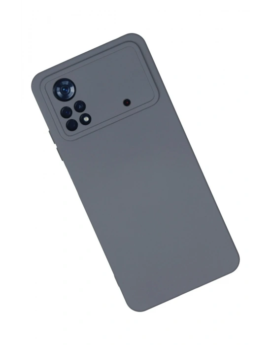 Newface Xiaomi Poco X4 Pro 5G Kılıf Nano içi Kadife Silikon - Gri