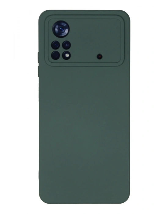 Newface Xiaomi Poco X4 Pro 5G Kılıf Nano içi Kadife Silikon - Koyu Yeşil