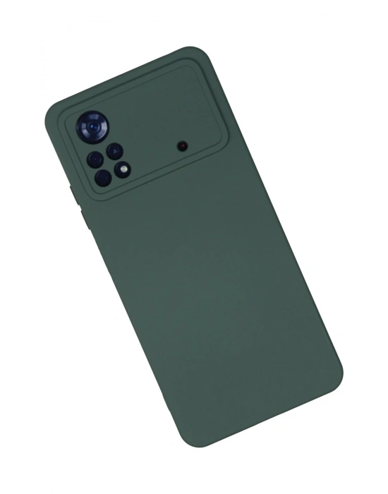 Newface Xiaomi Poco X4 Pro 5G Kılıf Nano içi Kadife Silikon - Koyu Yeşil