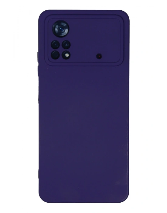 Newface Xiaomi Poco X4 Pro 5G Kılıf Nano içi Kadife Silikon - Mor