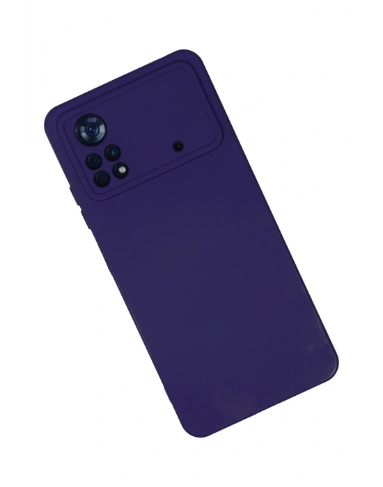 Newface Xiaomi Poco X4 Pro 5G Kılıf Nano içi Kadife Silikon - Mor