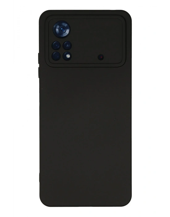 Newface Xiaomi Poco X4 Pro 5G Kılıf Nano içi Kadife Silikon - Siyah