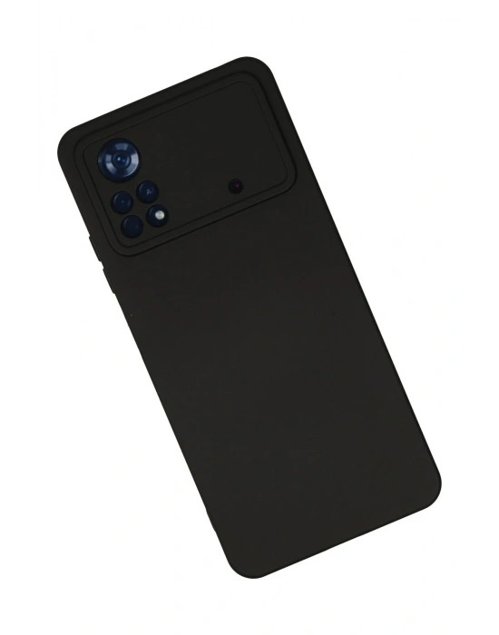 Newface Xiaomi Poco X4 Pro 5G Kılıf Nano içi Kadife Silikon - Siyah