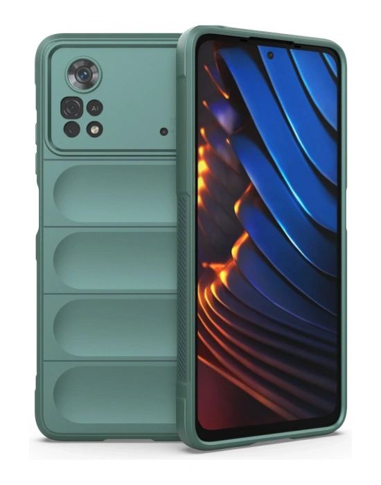 Newface Xiaomi Poco X4 Pro 5G Kılıf Optimum Silikon - Koyu Yeşil