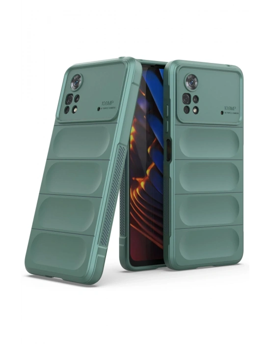 Newface Xiaomi Poco X4 Pro 5G Kılıf Optimum Silikon - Koyu Yeşil