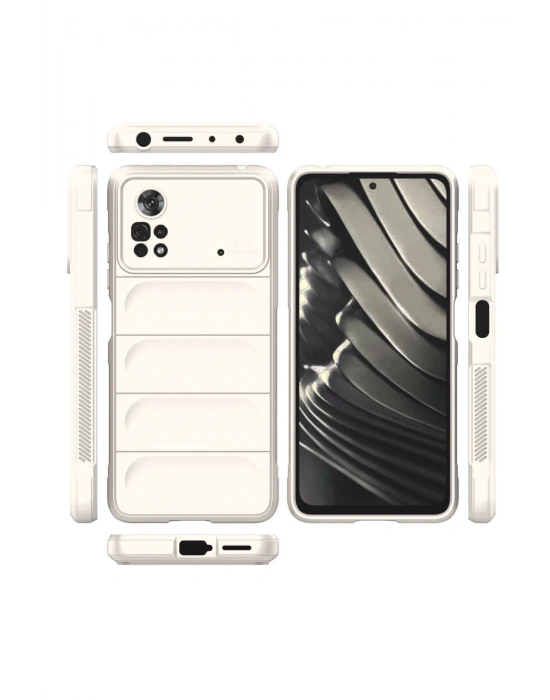 Newface Xiaomi Poco X4 Pro 5G Kılıf Optimum Silikon - Krem