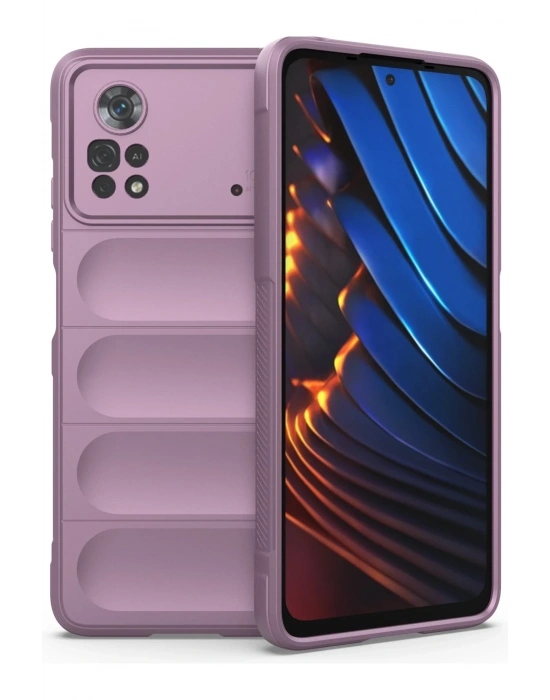 Newface Xiaomi Poco X4 Pro 5G Kılıf Optimum Silikon - Mor