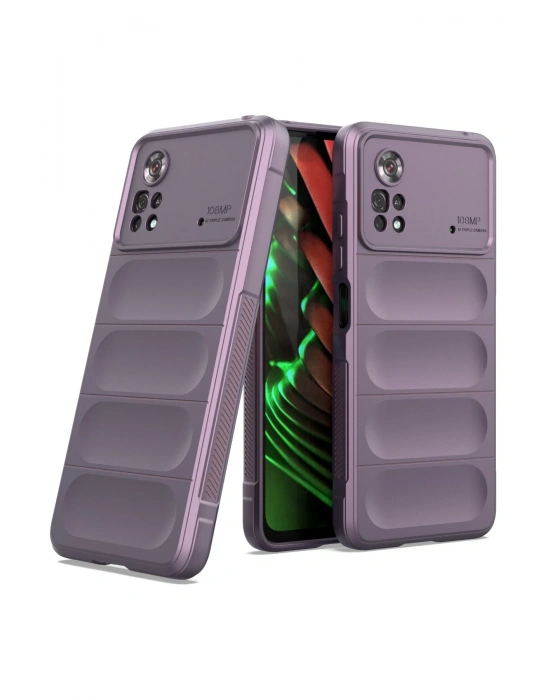 Newface Xiaomi Poco X4 Pro 5G Kılıf Optimum Silikon - Mor