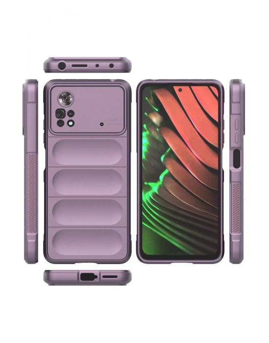Newface Xiaomi Poco X4 Pro 5G Kılıf Optimum Silikon - Mor