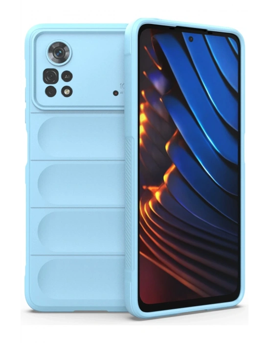 Newface Xiaomi Poco X4 Pro 5G Kılıf Optimum Silikon - Sky Blue