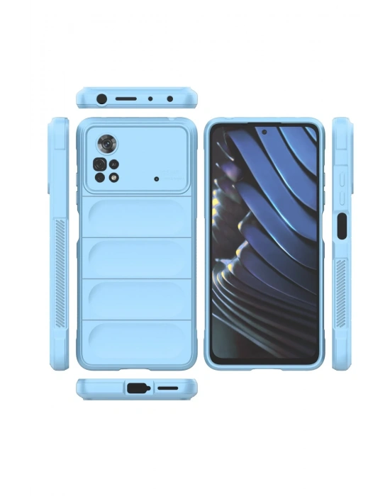 Newface Xiaomi Poco X4 Pro 5G Kılıf Optimum Silikon - Sky Blue