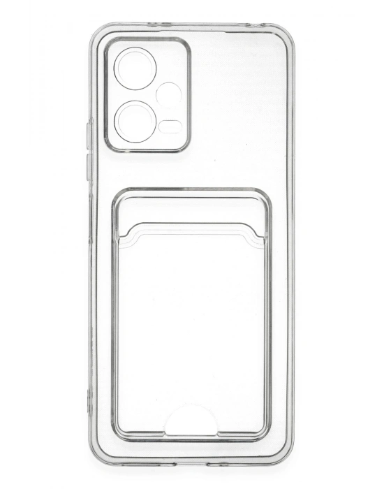 Newface Xiaomi Poco X5 5G Kılıf Kart Şeffaf Silikon - Şeffaf