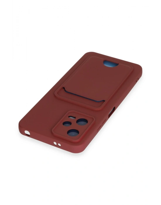 Newface Xiaomi Poco X5 5G Kılıf Kelvin Kartvizitli Silikon - Bordo