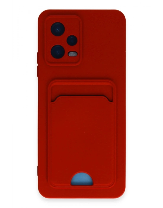 Newface Xiaomi Poco X5 5G Kılıf Kelvin Kartvizitli Silikon - Kırmızı