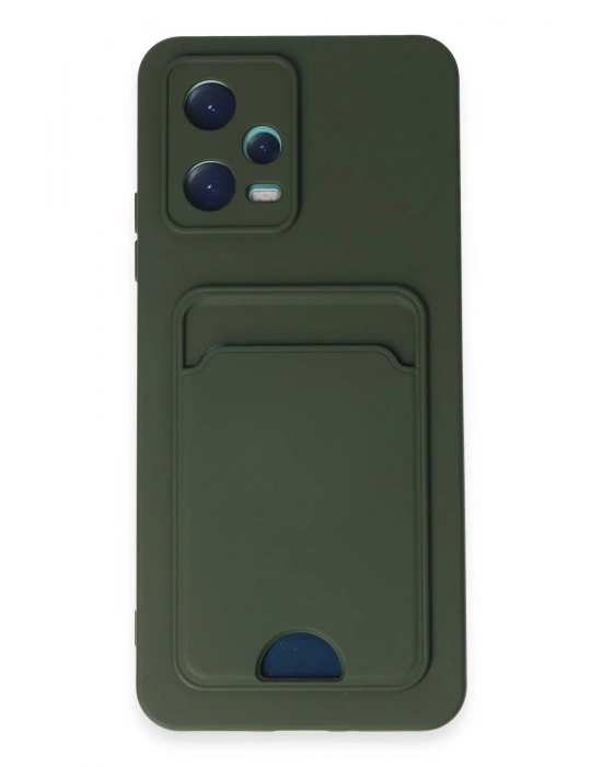 Newface Xiaomi Poco X5 5G Kılıf Kelvin Kartvizitli Silikon - Koyu Yeşil