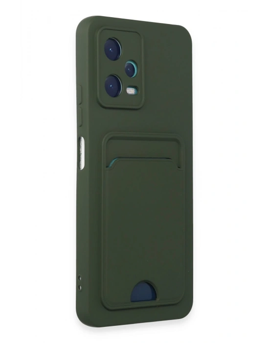Newface Xiaomi Poco X5 5G Kılıf Kelvin Kartvizitli Silikon - Koyu Yeşil