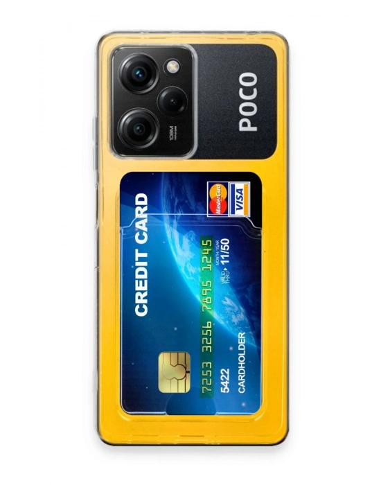 Newface Xiaomi Poco X5 Pro 5G Kılıf Kart Şeffaf Silikon - Şeffaf