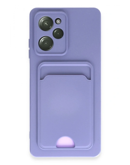 Newface Xiaomi Poco X5 Pro 5G Kılıf Kelvin Kartvizitli Silikon - Lila