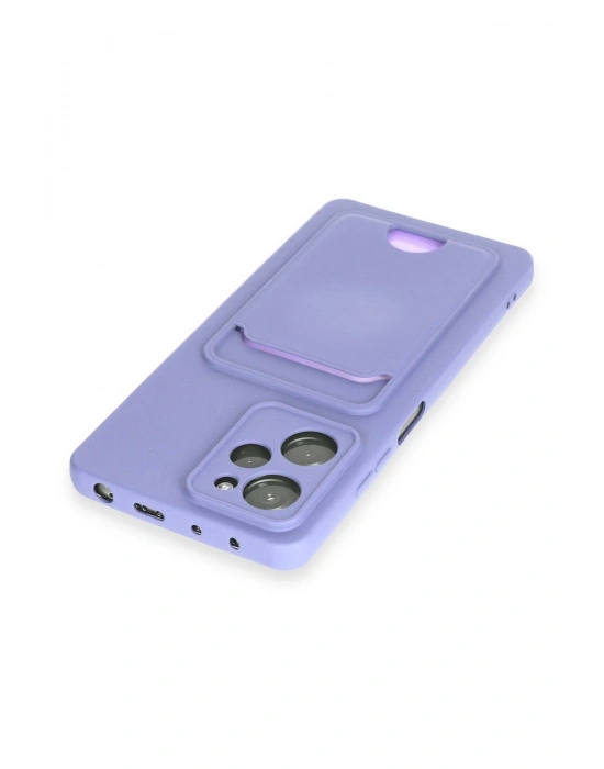 Newface Xiaomi Poco X5 Pro 5G Kılıf Kelvin Kartvizitli Silikon - Lila