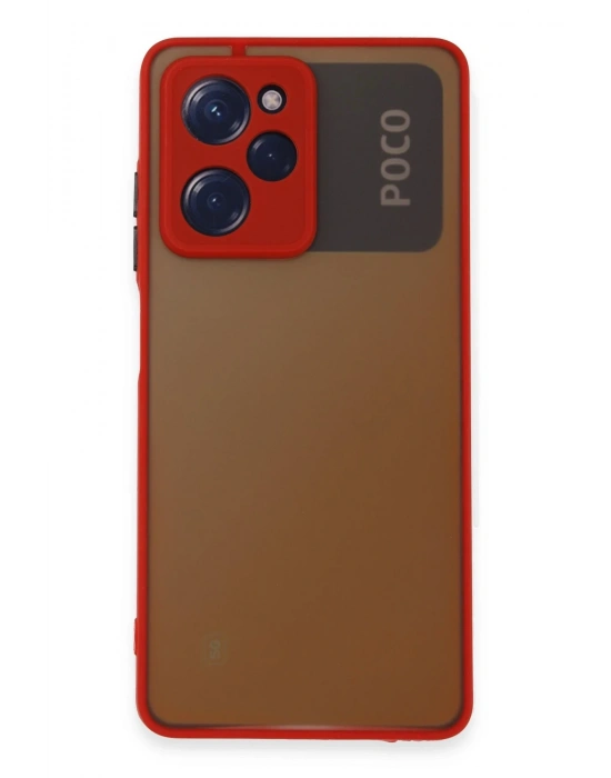 Newface Xiaomi Poco X5 Pro 5G Kılıf Montreal Silikon Kapak - Kırmızı