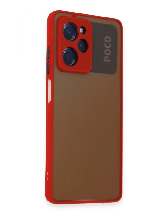 Newface Xiaomi Poco X5 Pro 5G Kılıf Montreal Silikon Kapak - Kırmızı