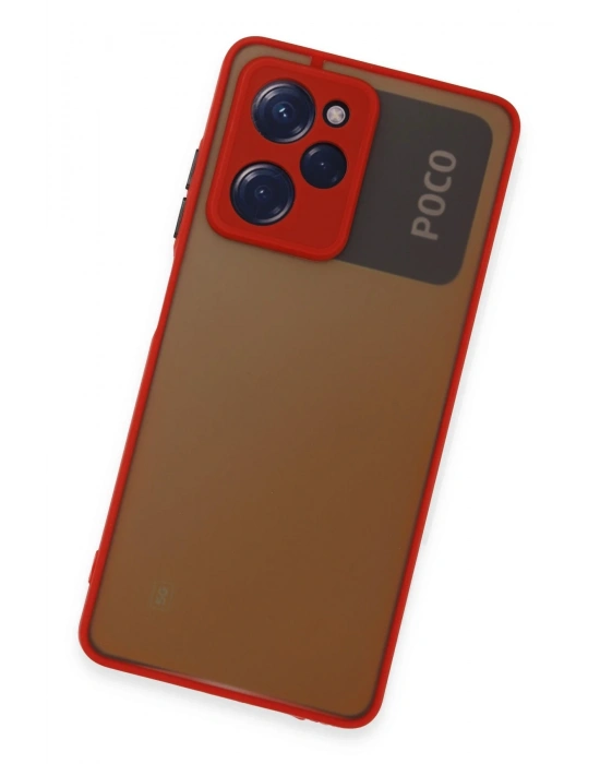 Newface Xiaomi Poco X5 Pro 5G Kılıf Montreal Silikon Kapak - Kırmızı