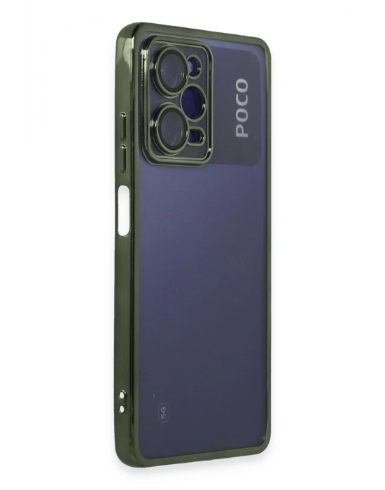 Newface Xiaomi Poco X5 Pro 5G Kılıf Razer Lensli Silikon - Yeşil