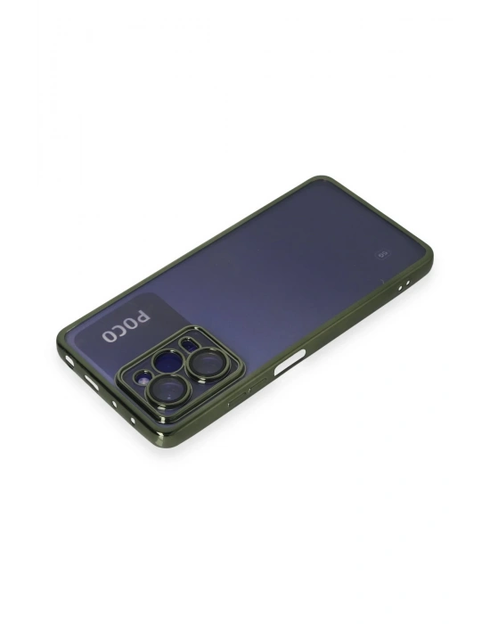 Newface Xiaomi Poco X5 Pro 5G Kılıf Razer Lensli Silikon - Yeşil