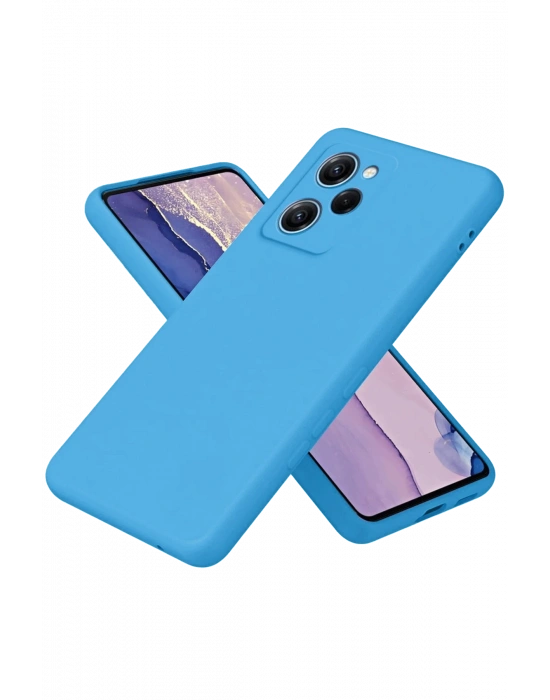 Newface Xiaomi Poco X5 Pro 5G Nano içi Kadife Silikon - Mavi