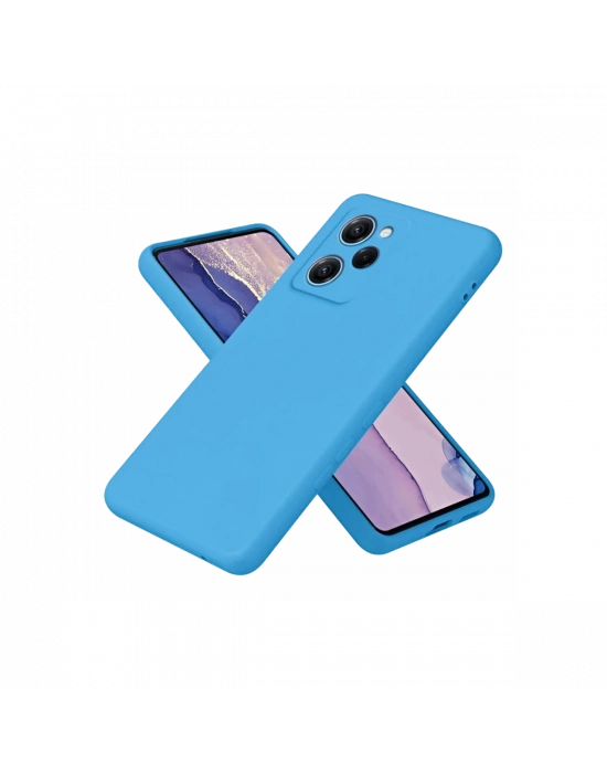 Newface Xiaomi Poco X5 Pro 5G Nano içi Kadife Silikon - Mavi