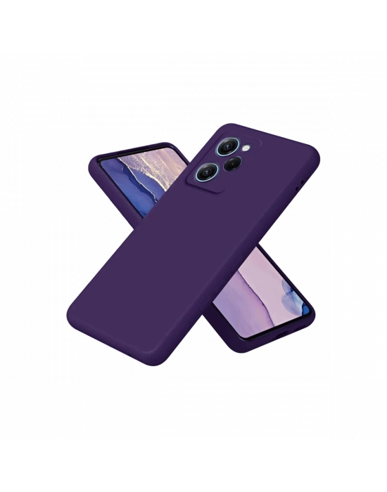 Newface Xiaomi Poco X5 Pro 5G Nano içi Kadife Silikon - Mor