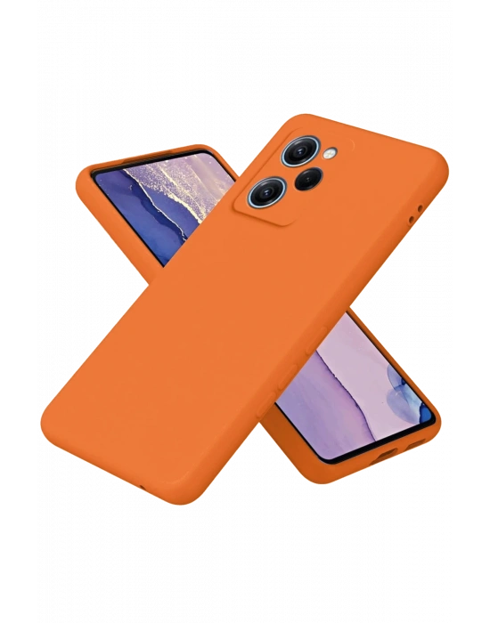 Newface Xiaomi Poco X5 Pro 5G Nano içi Kadife Silikon - Turuncu