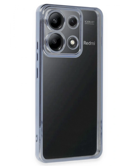 Newface Xiaomi Poco X6 Kılıf Razer Lensli Silikon - Açık Mavi