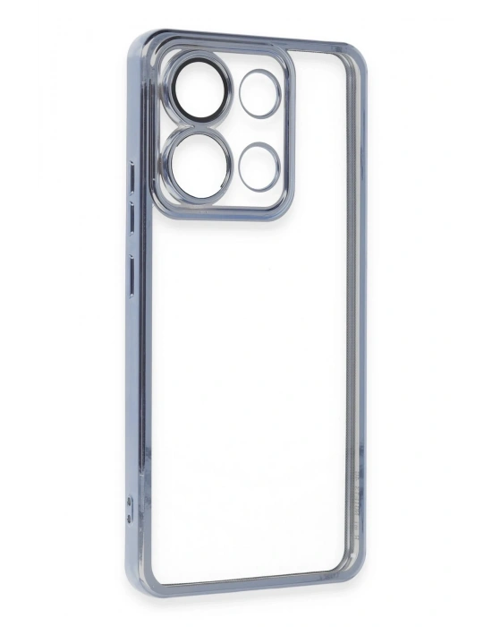 Newface Xiaomi Poco X6 Kılıf Razer Lensli Silikon - Açık Mavi