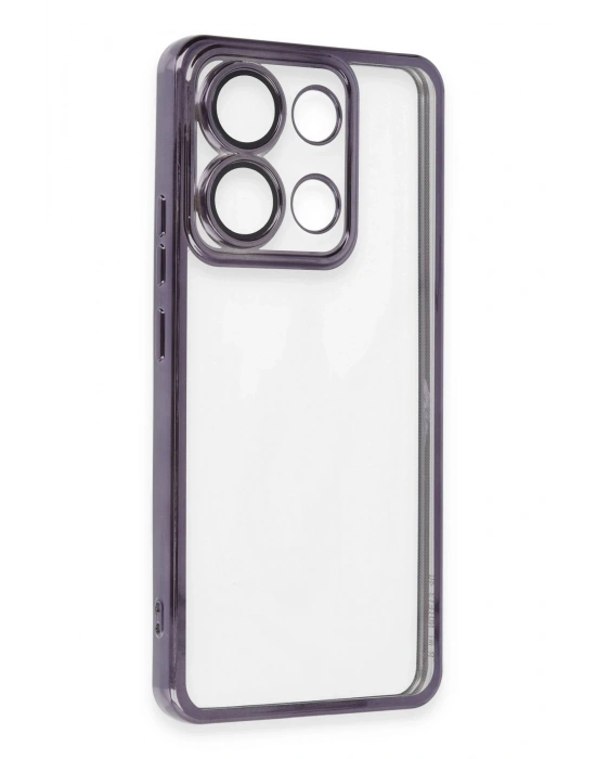 Newface Xiaomi Poco X6 Kılıf Razer Lensli Silikon - Mor