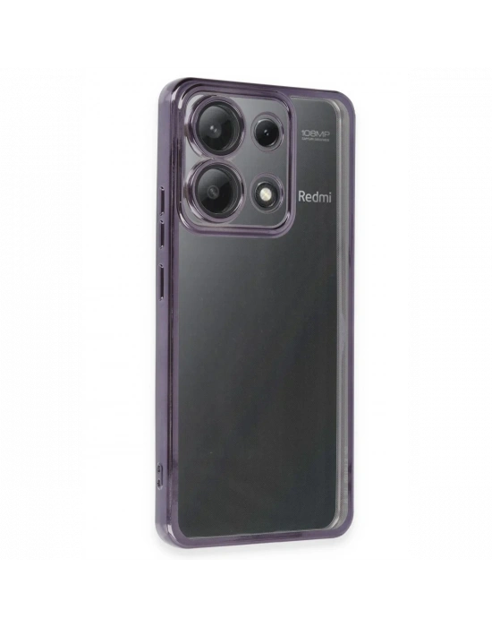 Newface Xiaomi Poco X6 Kılıf Razer Lensli Silikon - Mor