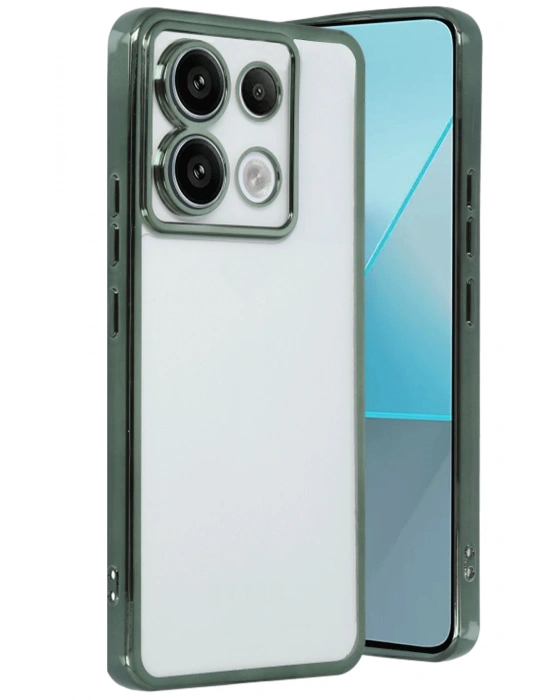 Newface Xiaomi Poco X6 Kılıf Razer Lensli Silikon - Yeşil