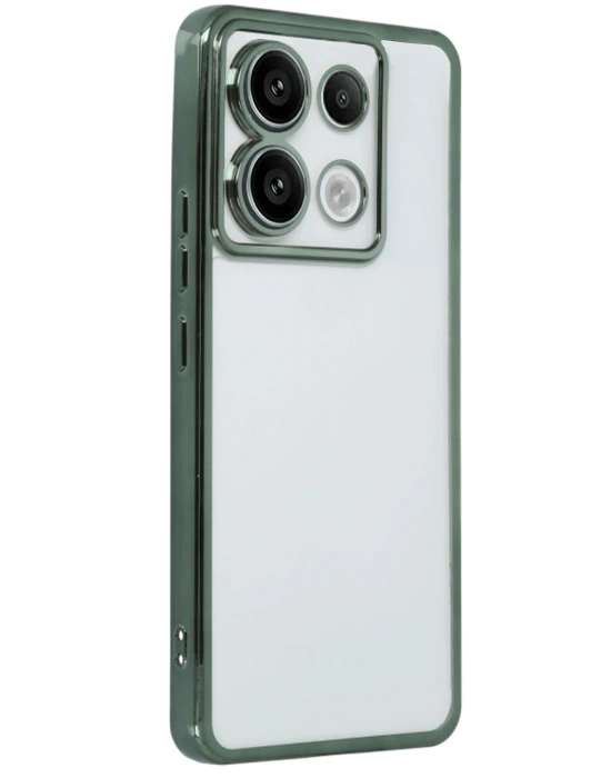 Newface Xiaomi Poco X6 Kılıf Razer Lensli Silikon - Yeşil