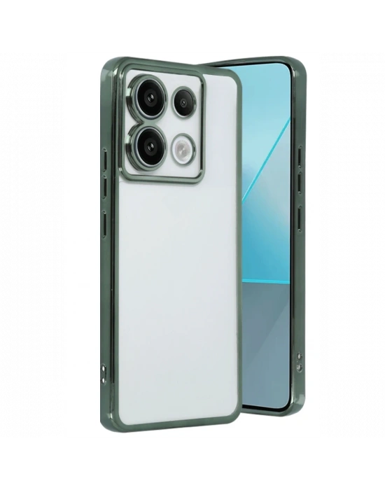 Newface Xiaomi Poco X6 Kılıf Razer Lensli Silikon - Yeşil