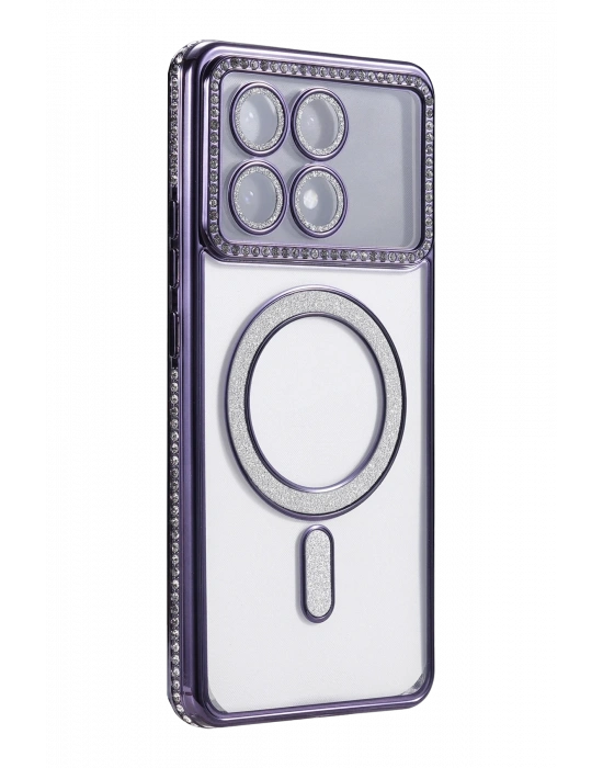 Newface Xiaomi Poco X6 Pro Joke Simli Magneticsafe Kılıf - Derin Mor