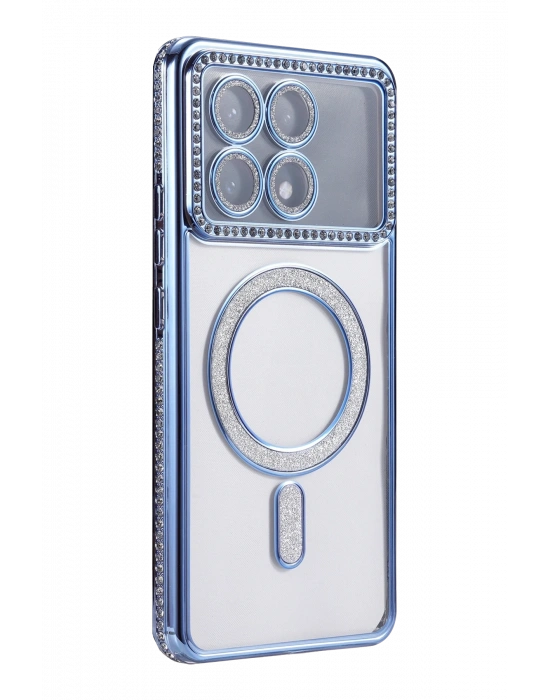 Newface Xiaomi Poco X6 Pro Joke Simli Magneticsafe Kılıf - Mavi