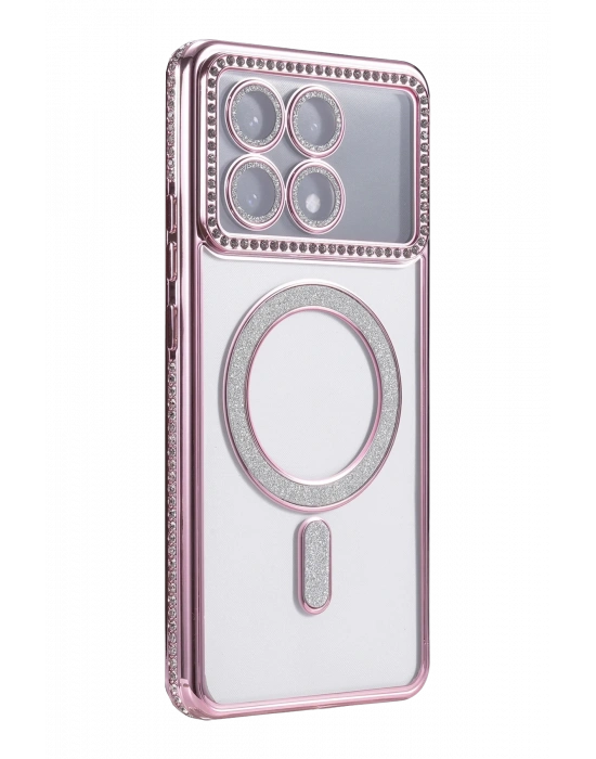 Newface Xiaomi Poco X6 Pro Joke Simli Magneticsafe Kılıf - Pembe