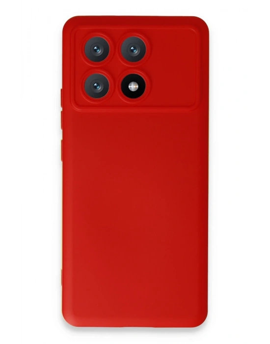 Newface Xiaomi Poco X6 Pro Kılıf Nano içi Kadife Silikon - Kırmızı