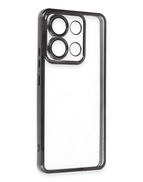 Newface Xiaomi Poco X6 Pro Kılıf Razer Lensli Silikon - Siyah