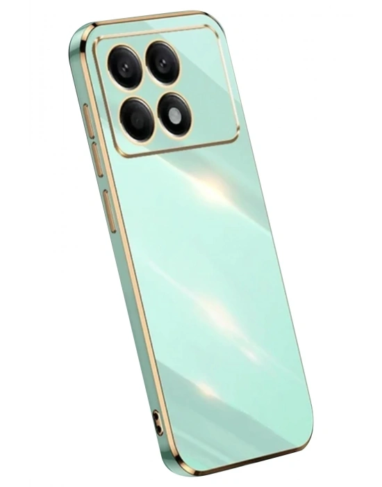 Newface Xiaomi Poco X6 Pro Kılıf Volet Silikon - Açık Yeşil