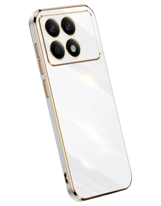 Newface Xiaomi Poco X6 Pro Kılıf Volet Silikon - Beyaz