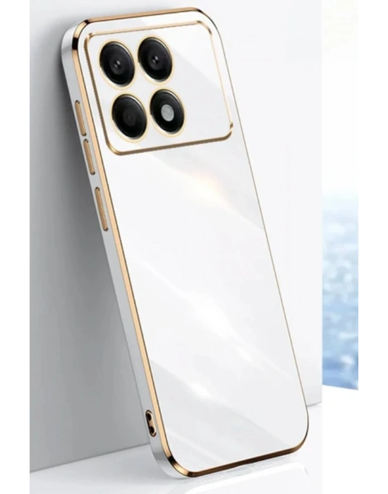 Newface Xiaomi Poco X6 Pro Kılıf Volet Silikon - Beyaz