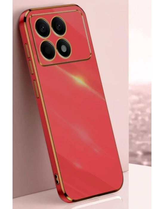 Newface Xiaomi Poco X6 Pro Kılıf Volet Silikon - Kırmızı