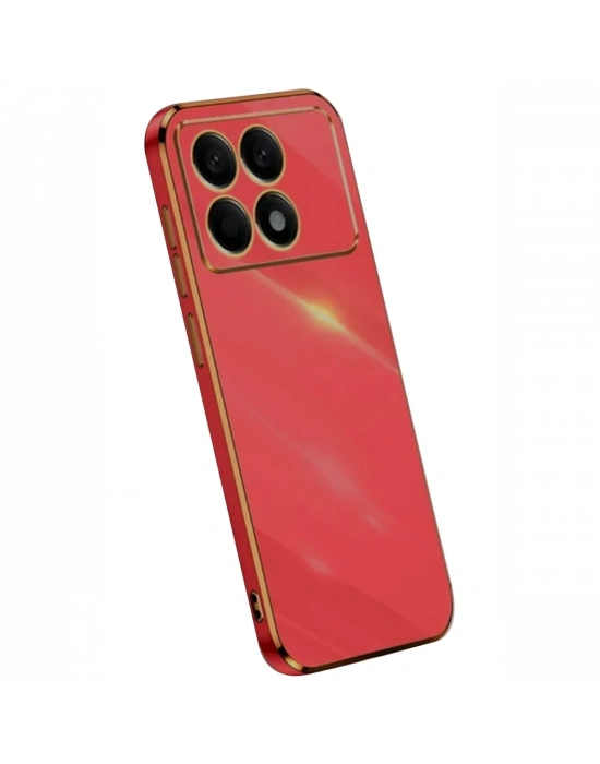 Newface Xiaomi Poco X6 Pro Kılıf Volet Silikon - Kırmızı